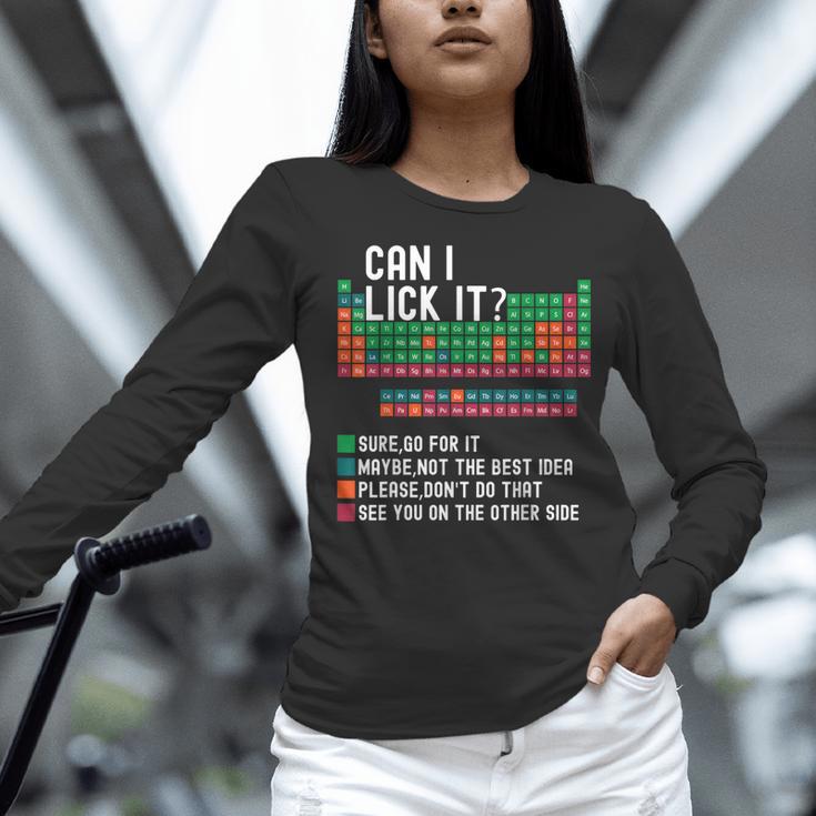 Can I Lick It Periodic Table Science Teacher Chemistry Women Long Sleeve T-Shirt, Science Teacher Shirts, gift for family, gift for coworker