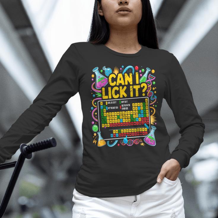 Can I Lick It Periodic Table Science Teacher Men Women Women Long Sleeve T-Shirt, Science Teacher Shirts, gift for family, gift for coworker