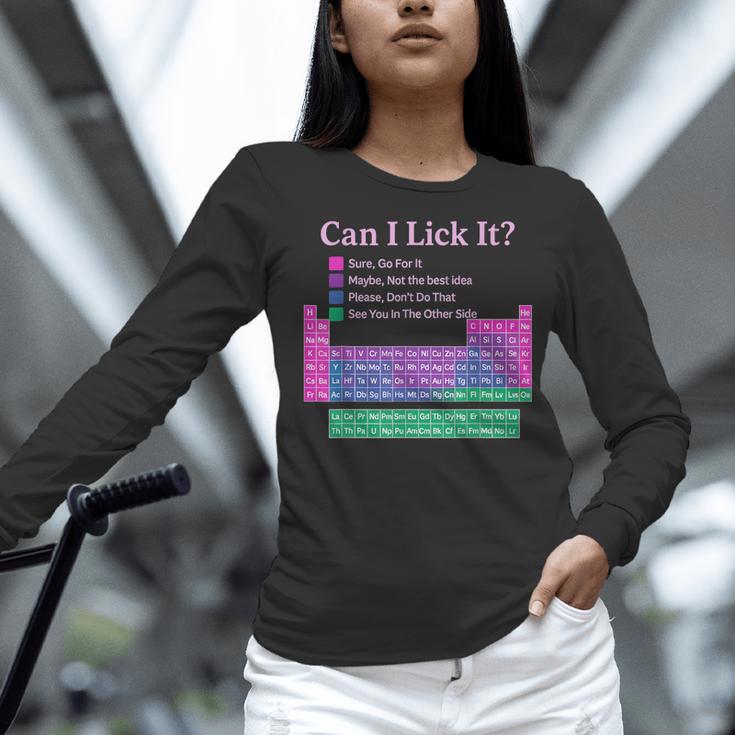 Can I Lick It Periodic Table Teacher Student Kids Women Long Sleeve T-Shirt, gift for family, gift for coworker