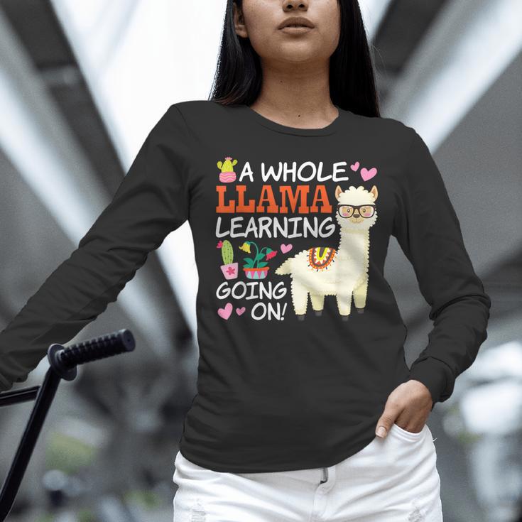 Llama Learning T Shirt Teachers Students Alpaca Lovers Women Long Sleeve T-Shirt, gift for family, gift for coworker Llama Learning T Shirt Teachers Students Alpaca Lovers Women Long Sleeve T-Shirt, gift for family, gift for coworker