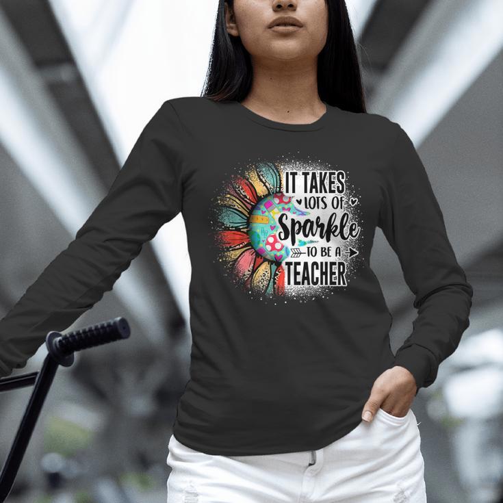 It Take Lots Of Sparkle To Be A Teacher With Sunflower Women Long Sleeve T-Shirt, gift for family, gift for coworker It Take Lots Of Sparkle To Be A Teacher With Sunflower Women Long Sleeve T-Shirt, gift for family, gift for coworker