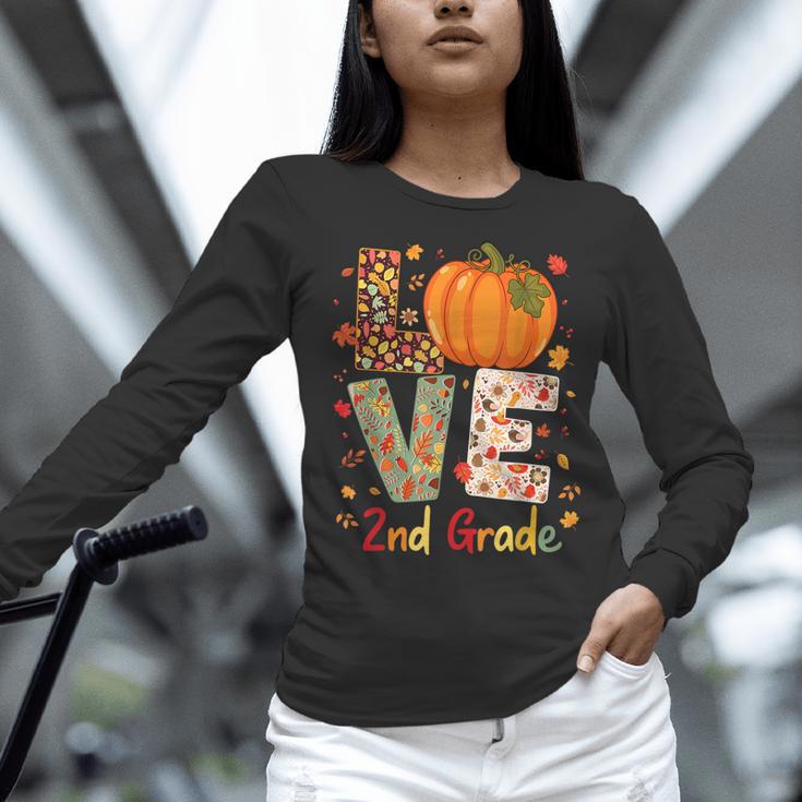 Love 2nd Grade Happy Fall Thanksgiving For 2nd Teacher For Men Women Girls Kids Women Long Sleeve T-Shirt, 2nd Grade Teacher Shirts, gift for family, gift for coworker Love 2nd Grade Happy Fall Thanksgiving For 2nd Teacher For Men Women Girls Kids Women Long Sleeve T-Shirt, 2nd Grade Teacher Shirts, gift for family, gift for coworker