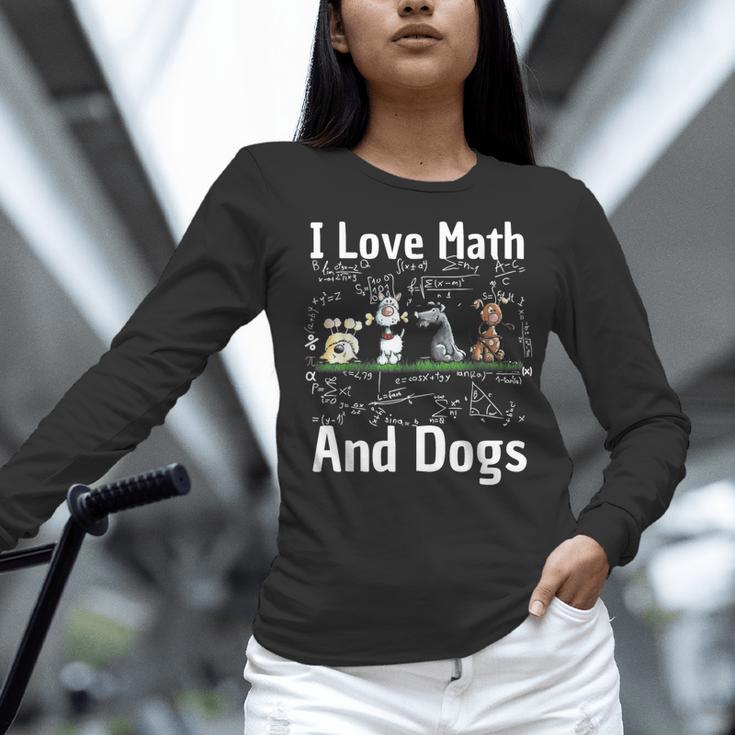 I Love Maths And Dogs Puppy Dog Lover Teacher Student Women Long Sleeve T-Shirt, gift for family, gift for coworker I Love Maths And Dogs Puppy Dog Lover Teacher Student Women Long Sleeve T-Shirt, gift for family, gift for coworker