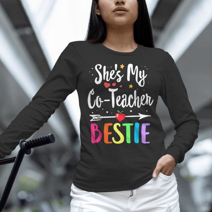 Matching Co-Teacher Best Friend She's My Bestie Work Team Women Long Sleeve T-Shirt, gift for family, gift for coworker Matching Co-Teacher Best Friend She's My Bestie Work Team Women Long Sleeve T-Shirt, gift for family, gift for coworker