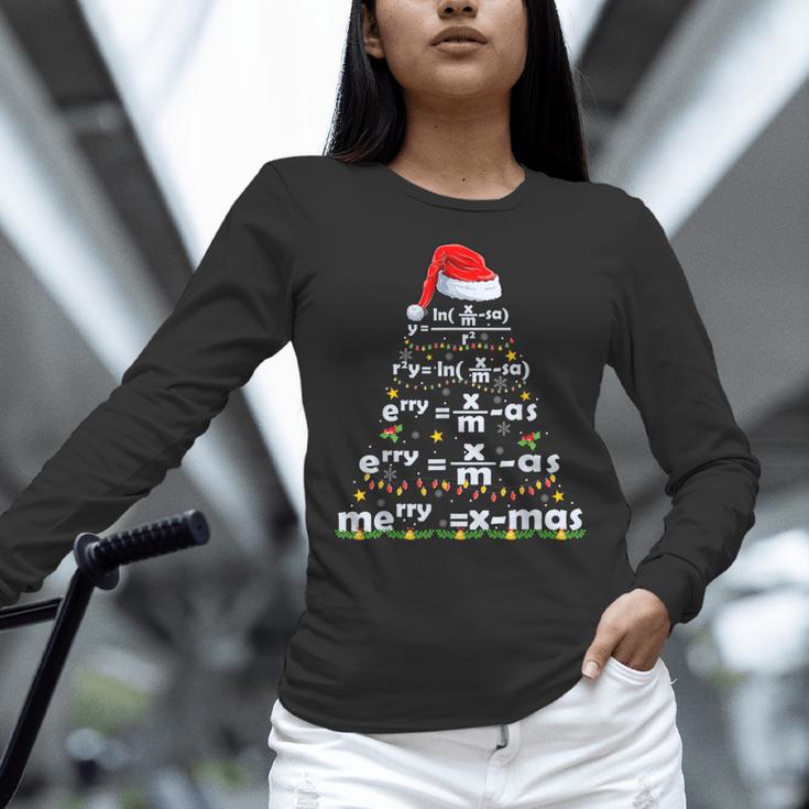 Math Equation Merry X-Mas Math Teacher Christmas Humor Men Women Kids Women Long Sleeve T-Shirt, gift for family, gift for coworker