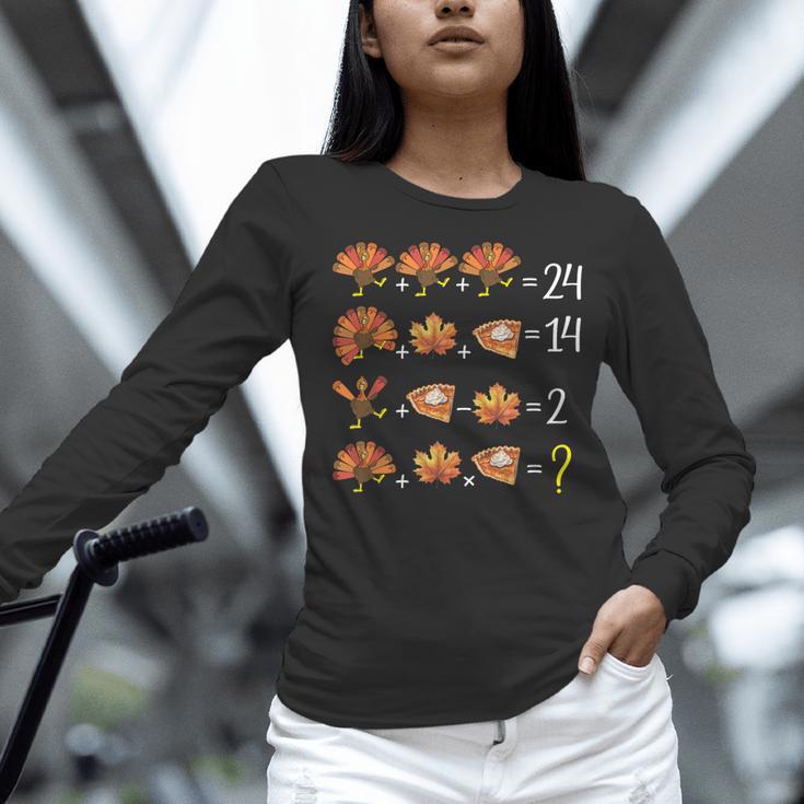 Math Number Thanksgiving Count Answer Pie Turkey Teacher Women Long Sleeve T-Shirt, gift for family, gift for coworker Math Number Thanksgiving Count Answer Pie Turkey Teacher Women Long Sleeve T-Shirt, gift for family, gift for coworker