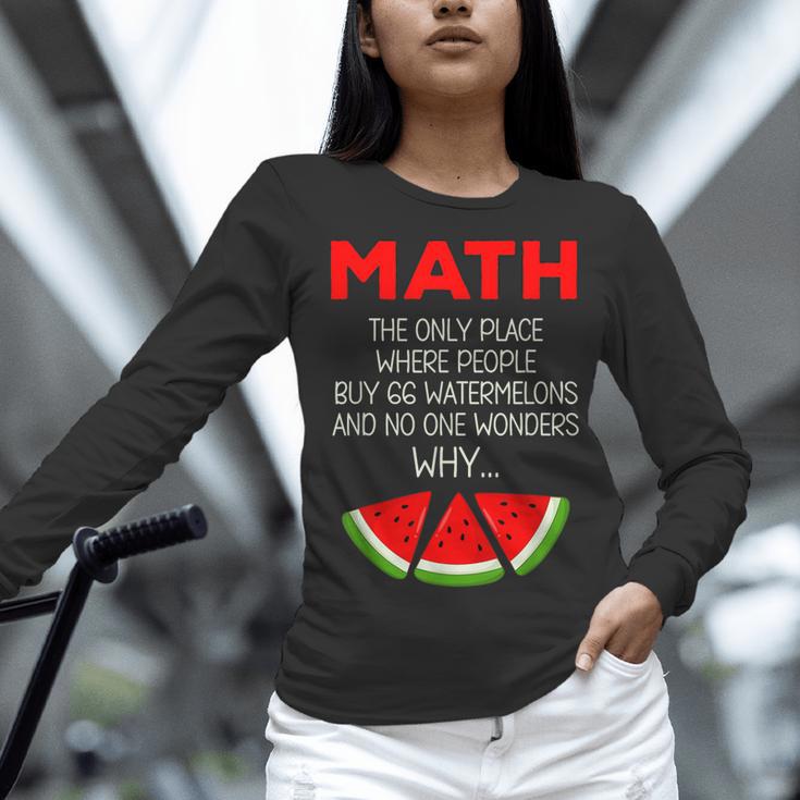 Math Watermelon Calculation Joke Teacher Student Women Long Sleeve T-Shirt, gift for family, gift for coworker Math Watermelon Calculation Joke Teacher Student Women Long Sleeve T-Shirt, gift for family, gift for coworker