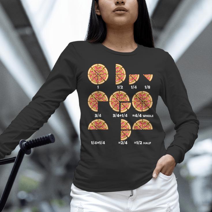 Maths Day Costume Idea Kids Teachers Pizza Slice Fraction Women Long Sleeve T-Shirt, gift for family, gift for coworker