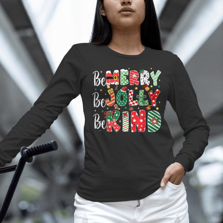 Be Merry Be Jolly Be Kind Merry Christmas Teacher Xmas PJs Women Long Sleeve T-Shirt, gift for family, gift for coworker Be Merry Be Jolly Be Kind Merry Christmas Teacher Xmas PJs Women Long Sleeve T-Shirt, gift for family, gift for coworker