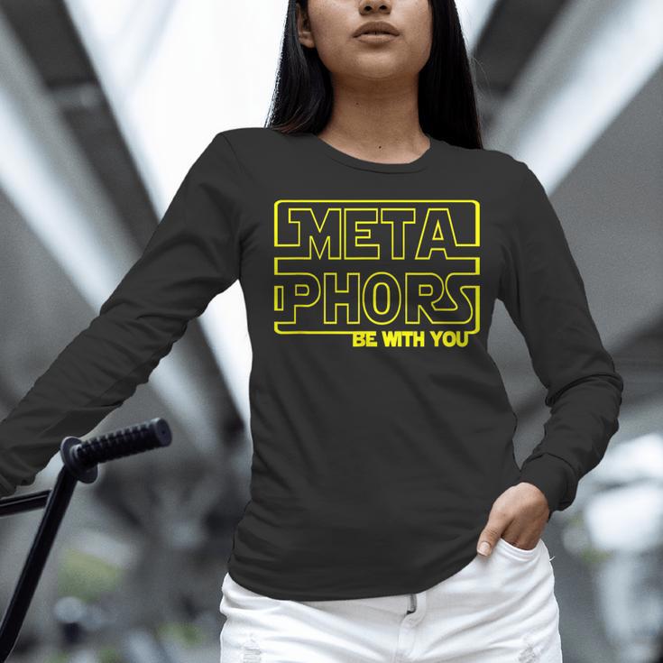 Metaphors Be With You English Teacher Shirts T-Shirt Women Long Sleeve T-Shirt, English Teacher Shirts, gift for family, gift for coworker