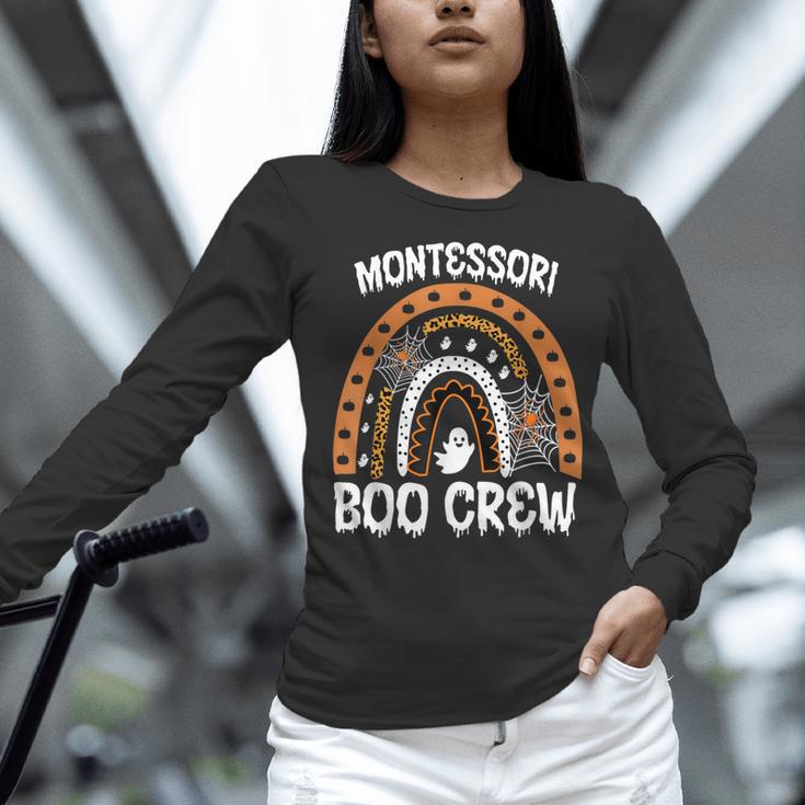 Montessori Teacher Halloween Boo Rainbow Leopard Halloween Women Long Sleeve T-Shirt, gift for family, gift for coworker Montessori Teacher Halloween Boo Rainbow Leopard Halloween Women Long Sleeve T-Shirt, gift for family, gift for coworker