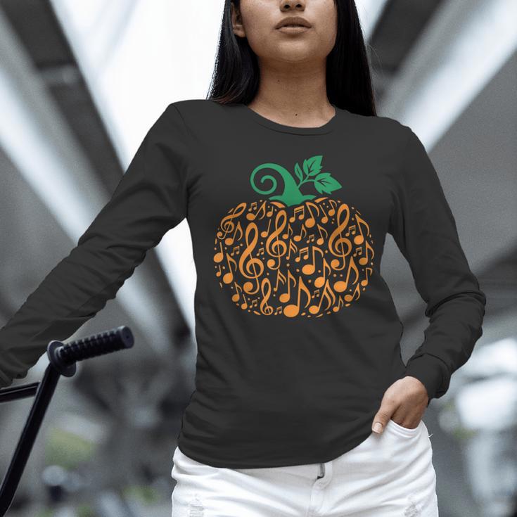 Music Notes Pumpkin Music Teacher Halloween Women Long Sleeve T-Shirt, gift for family, gift for coworker Music Notes Pumpkin Music Teacher Halloween Women Long Sleeve T-Shirt, gift for family, gift for coworker