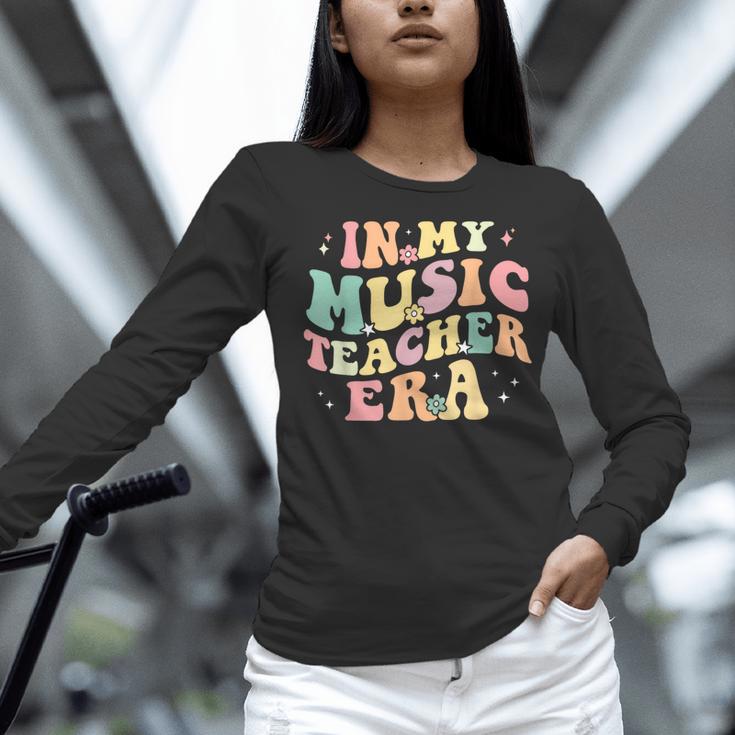 In My Music Teacher Era Retro Back To School Musician Band Men Women Women Long Sleeve T-Shirt, gift for family, gift for coworker
