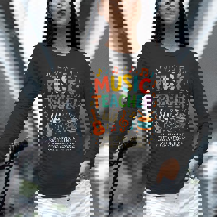 Music Teacher Music Sing Play Dance Choir Piano Women Long Sleeve T-Shirt, gift for family, gift for coworker