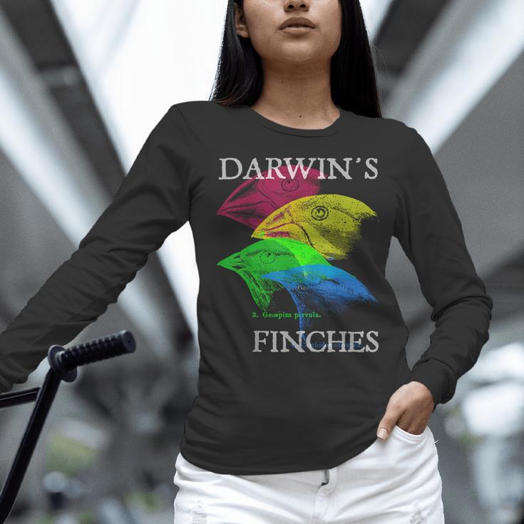Nerdy Darwin's Finches Evolution Science Biology Teacher Women Long Sleeve T-Shirt, Science Teacher Shirts, gift for family, gift for coworker