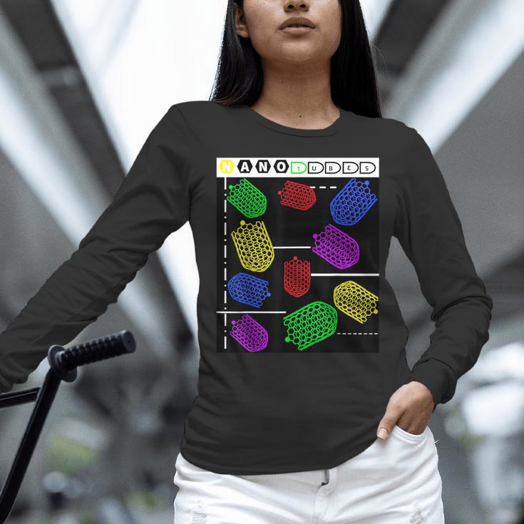 Nerdy Forms Nanotubes Chemistry Teacher Geek Women Long Sleeve T-Shirt, gift for family, gift for coworker