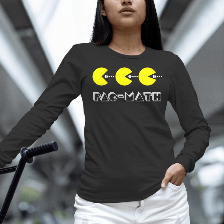 Nerdy Pac-Math Nom Retro Game Precalculus Math Teacher Women Long Sleeve T-Shirt, gift for family, gift for coworker Nerdy Pac-Math Nom Retro Game Precalculus Math Teacher Women Long Sleeve T-Shirt, gift for family, gift for coworker