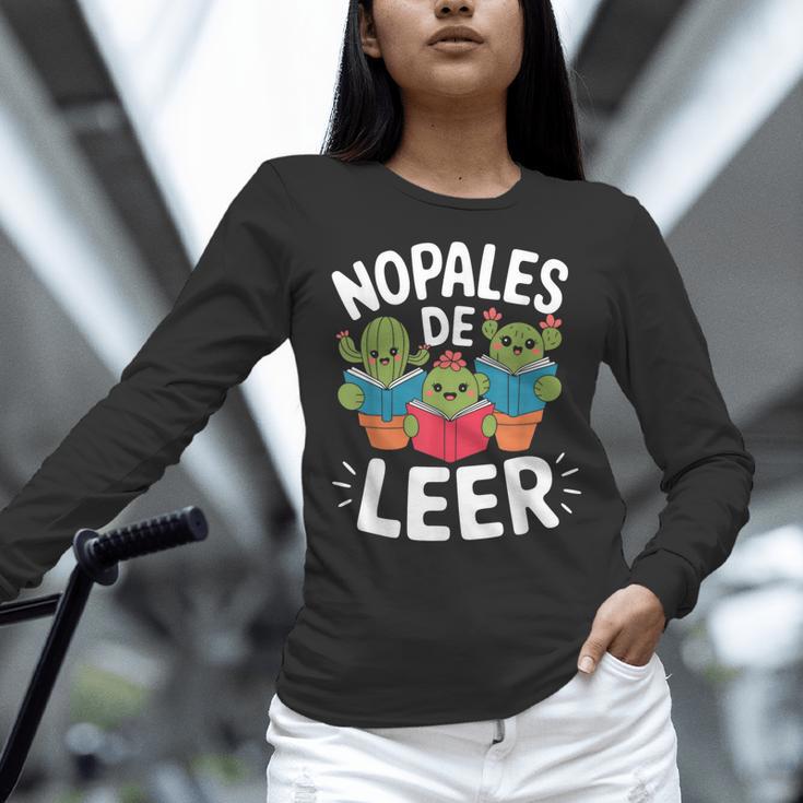 Nopales De Leer Bilingual Teacher Maestra Spanish Teacher Women Long Sleeve T-Shirt, gift for family, gift for coworker Nopales De Leer Bilingual Teacher Maestra Spanish Teacher Women Long Sleeve T-Shirt, gift for family, gift for coworker
