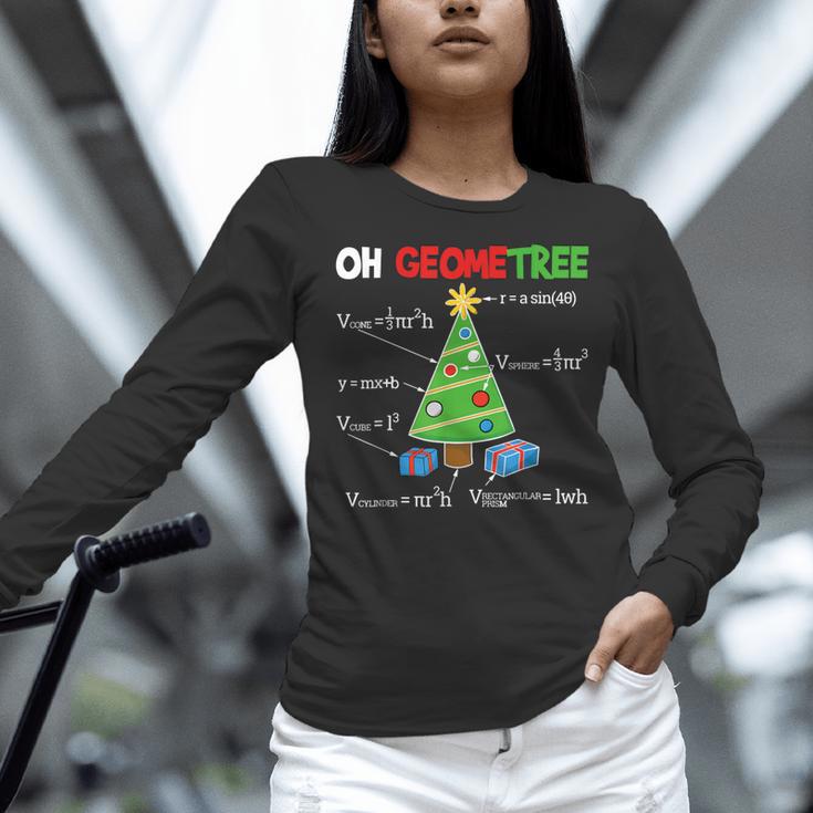 Oh Geometree Christmas Tree Geometry Math Teacher Women Long Sleeve T-Shirt, gift for family, gift for coworker