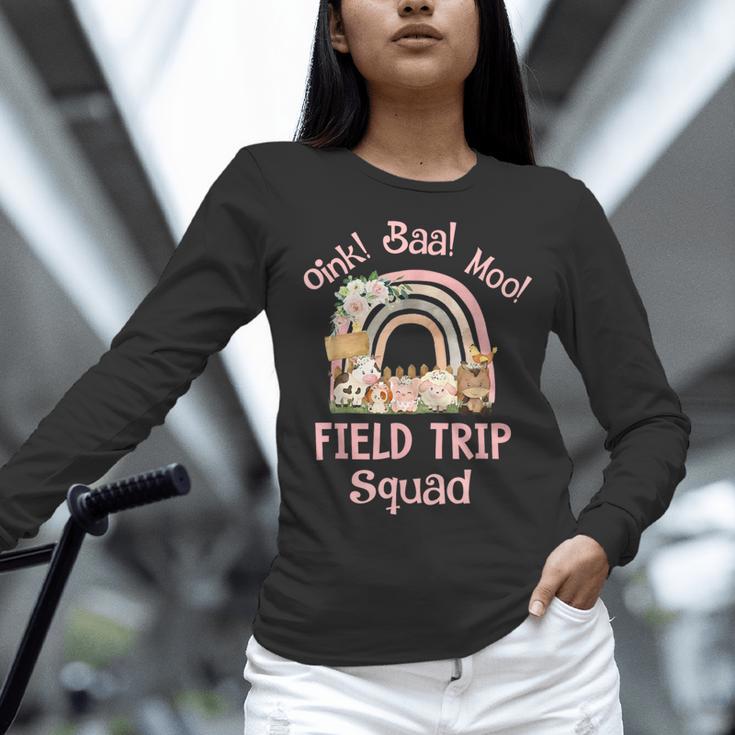 Oink Baa Moo Field Trip Squad Teacher Students Matching Women Long Sleeve T-Shirt, gift for family, gift for coworker Oink Baa Moo Field Trip Squad Teacher Students Matching Women Long Sleeve T-Shirt, gift for family, gift for coworker