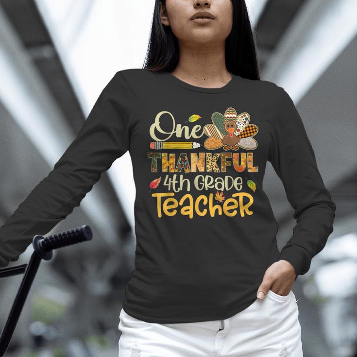 One Thankful 4th Grade Teacher Turkey Leopard Thanksgiving Women Long Sleeve T-Shirt, First Grade Teacher Shirts, 4th Grade Teacher Shirts, gift for family, gift for coworker One Thankful 4th Grade Teacher Turkey Leopard Thanksgiving Women Long Sleeve T-Shirt, First Grade Teacher Shirts, 4th Grade Teacher Shirts, gift for family, gift for coworker