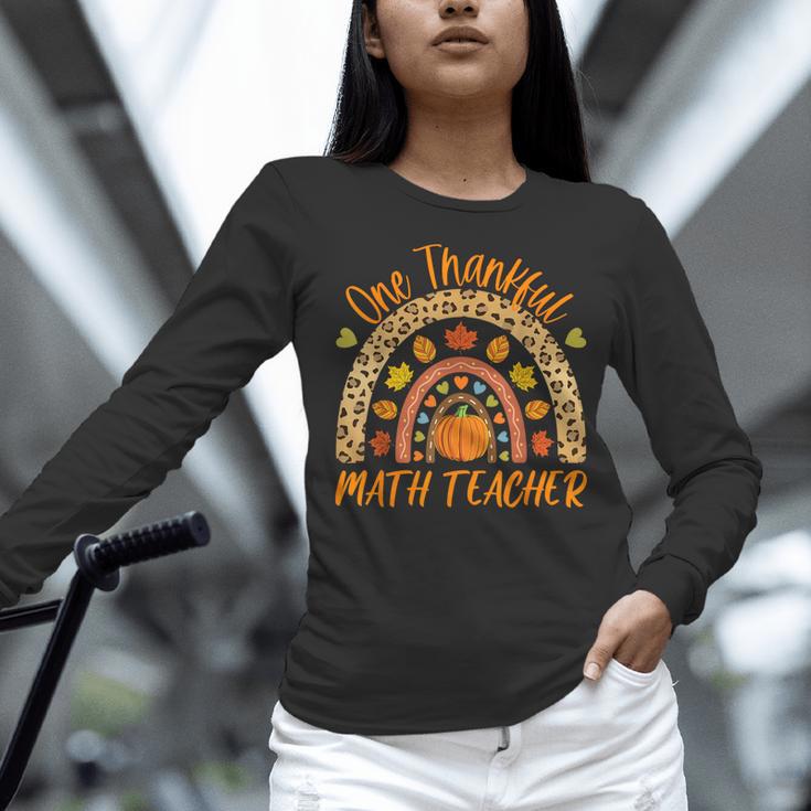 One Thankful Math Teacher Thanksgiving Autumn Fall Rainbow Women Long Sleeve T-Shirt, gift for family, gift for coworker One Thankful Math Teacher Thanksgiving Autumn Fall Rainbow Women Long Sleeve T-Shirt, gift for family, gift for coworker