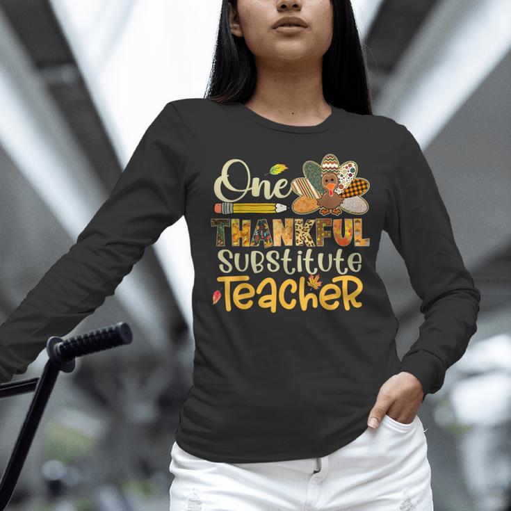 One Thankful Substitute Teacher Turkey Leopard Thanksgiving For Men Women Women Long Sleeve T-Shirt, gift for family, gift for coworker One Thankful Substitute Teacher Turkey Leopard Thanksgiving For Men Women Women Long Sleeve T-Shirt, gift for family, gift for coworker