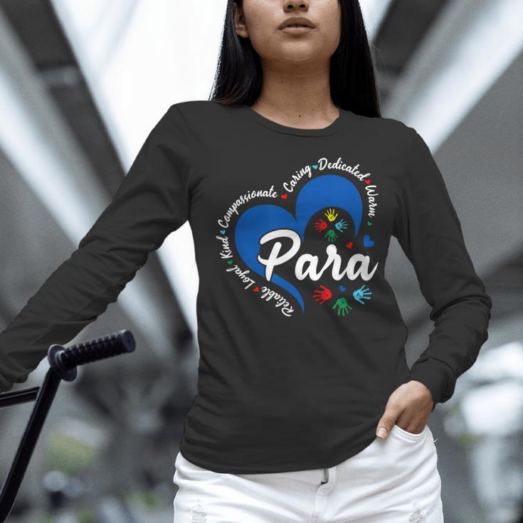 Para Heart Teacher Paraprofessional School Appreciation Women Long Sleeve T-Shirt, gift for family, gift for coworker Para Heart Teacher Paraprofessional School Appreciation Women Long Sleeve T-Shirt, gift for family, gift for coworker