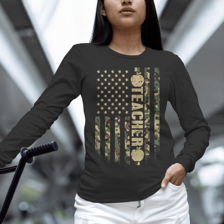 Patriotic Teacher American Flag Camouflage 4th Of July Camo Women Long Sleeve T-Shirt, gift for family, gift for coworker Patriotic Teacher American Flag Camouflage 4th Of July Camo Women Long Sleeve T-Shirt, gift for family, gift for coworker