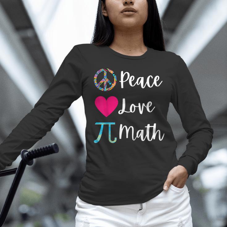 Peace Love Math Maths Teacher Pi Symbol Men Women Women Long Sleeve T-Shirt, gift for family, gift for coworker