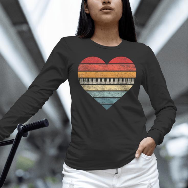Pianist Retro Sunset Piano Keyboard Player Teacher Women Long Sleeve T-Shirt, gift for family, gift for coworker Pianist Retro Sunset Piano Keyboard Player Teacher Women Long Sleeve T-Shirt, gift for family, gift for coworker