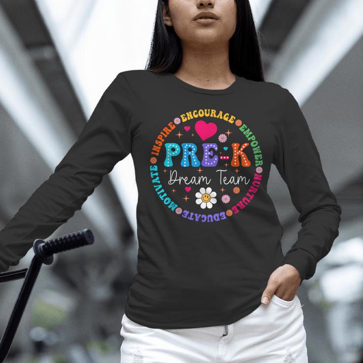 Pre K Dream Team Back To School Boys First Day Teacher Women Long Sleeve T-Shirt, gift for family, gift for coworker Pre K Dream Team Back To School Boys First Day Teacher Women Long Sleeve T-Shirt, gift for family, gift for coworker