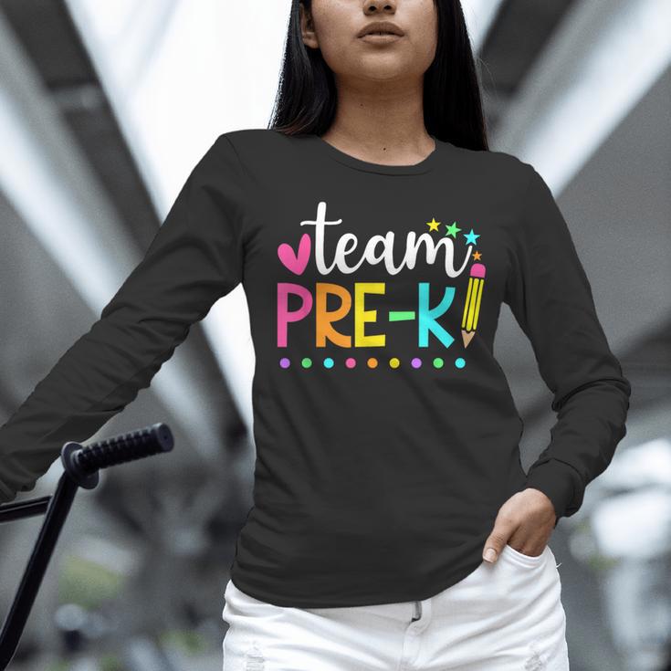 Pre-k Team Pencil Teacher Student Back To School Girls Women Long Sleeve T-Shirt, gift for family, gift for coworker Pre-k Team Pencil Teacher Student Back To School Girls Women Long Sleeve T-Shirt, gift for family, gift for coworker