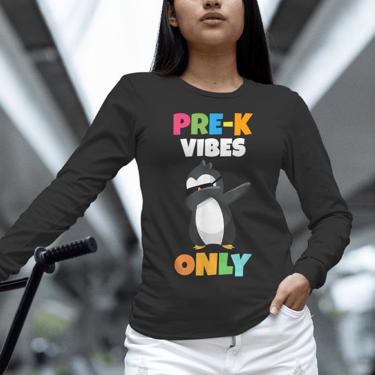 Pre-K Vibes Only Penguin Teachers Kids Back To School Women Long Sleeve T-Shirt, gift for family, gift for coworker