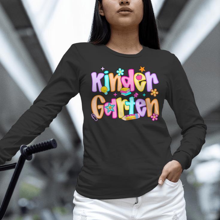Preppy Kindergarten First Day Of School Teachers Girls Boys Women Long Sleeve T-Shirt, gift for family, gift for coworker Preppy Kindergarten First Day Of School Teachers Girls Boys Women Long Sleeve T-Shirt, gift for family, gift for coworker