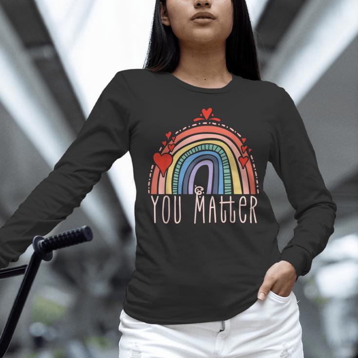Pretty YOU MATTER Rainbow Positive Message Teachers Kids Women Long Sleeve T-Shirt, gift for family, gift for coworker Pretty YOU MATTER Rainbow Positive Message Teachers Kids Women Long Sleeve T-Shirt, gift for family, gift for coworker