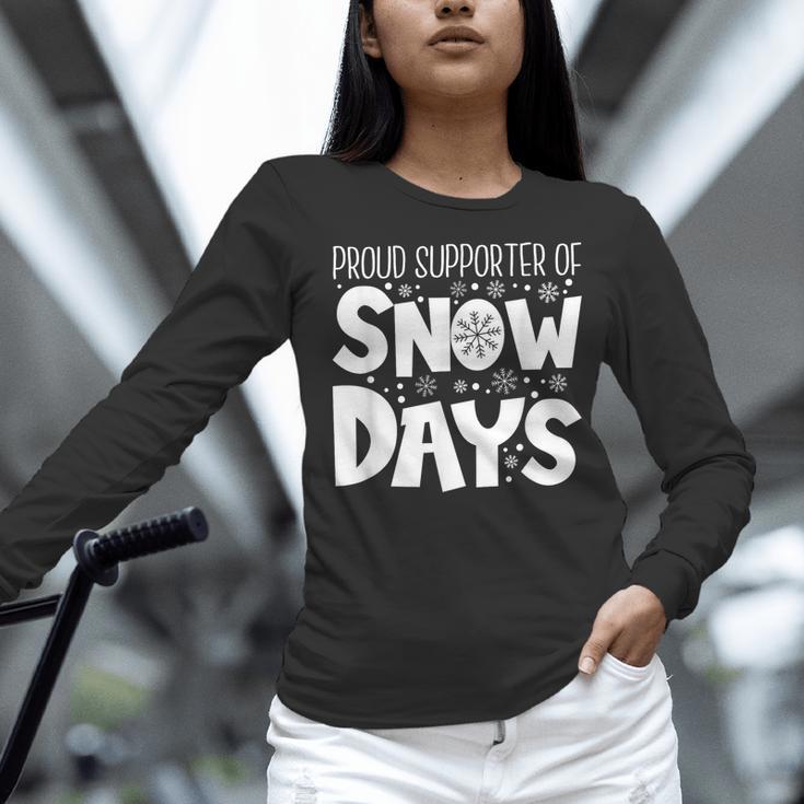 Proud Supporter Of Snow Days Teacher Christmas Men Women Women Long Sleeve T-Shirt, gift for family, gift for coworker