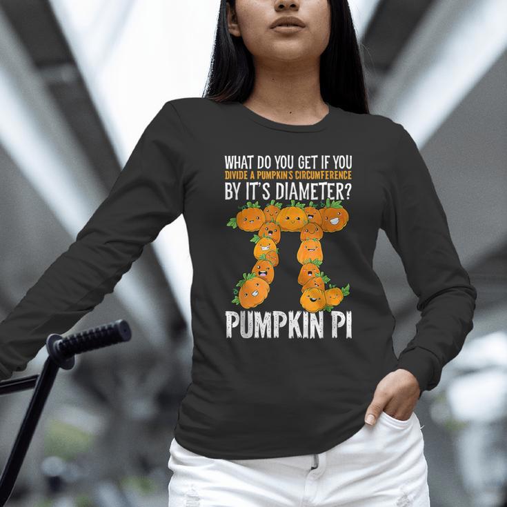 Pumpkin Pi Math Teacher Halloween Geometry Women Long Sleeve T-Shirt, gift for family, gift for coworker