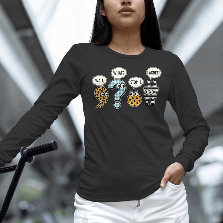 Punctuation English Grammar Teacher Back To School Women Long Sleeve T-Shirt, English Teacher Shirts, gift for family, gift for coworker Punctuation English Grammar Teacher Back To School Women Long Sleeve T-Shirt, English Teacher Shirts, gift for family, gift for coworker
