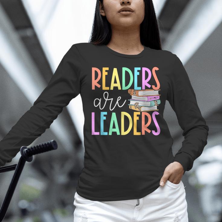 Readers Are Leaders Reading Book Lovers Teacher Women Kids Women Long Sleeve T-Shirt, gift for family, gift for coworker