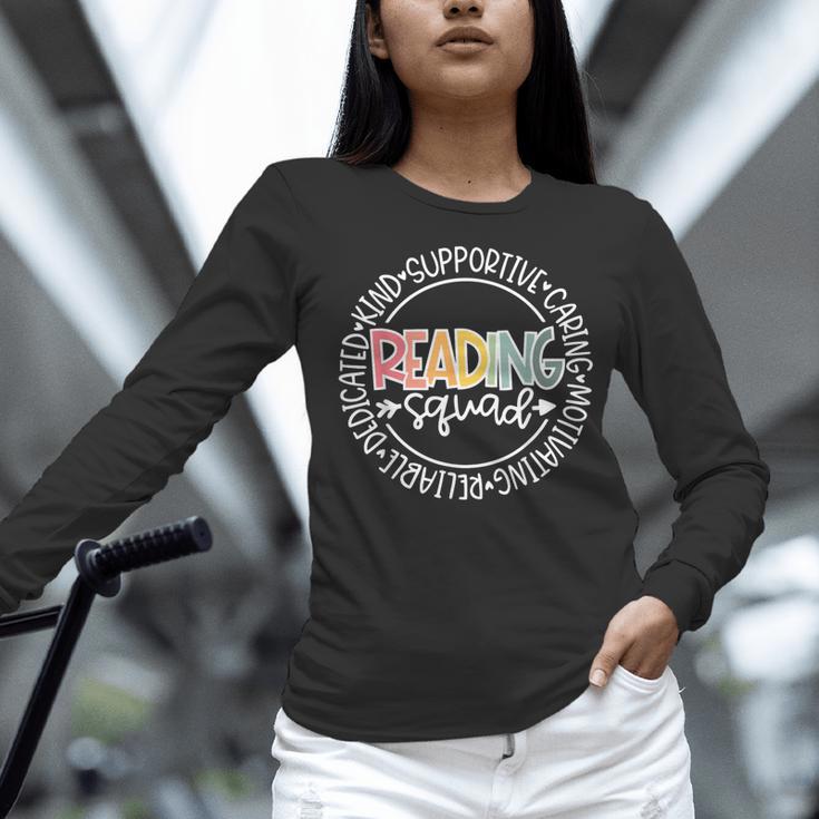Reading Squad Teacher Reader Librarian Interventionist Team Women Long Sleeve T-Shirt, gift for family, gift for coworker Reading Squad Teacher Reader Librarian Interventionist Team Women Long Sleeve T-Shirt, gift for family, gift for coworker