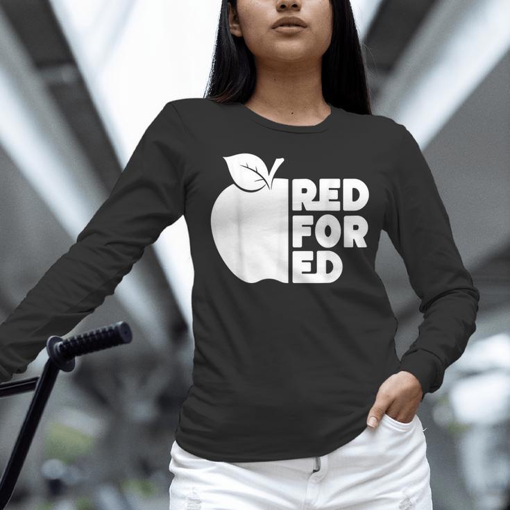Red For Ed Teacher Support Public Education For Men Women Kids Women Long Sleeve T-Shirt, gift for family, gift for coworker Red For Ed Teacher Support Public Education For Men Women Kids Women Long Sleeve T-Shirt, gift for family, gift for coworker