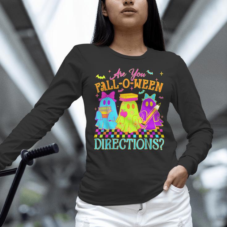 Retro Are You Falloween Direction Teacher Spooky Halloween Women Long Sleeve T-Shirt, gift for family, gift for coworker Retro Are You Falloween Direction Teacher Spooky Halloween Women Long Sleeve T-Shirt, gift for family, gift for coworker