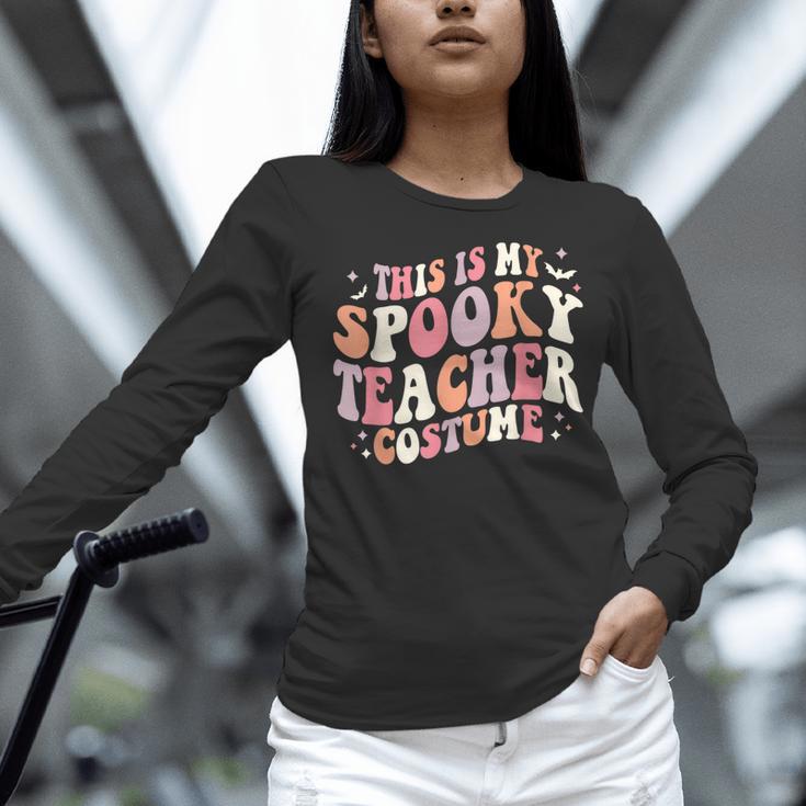 Retro Halloween This Is My Spooky School Teacher Costume Women Long Sleeve T-Shirt, gift for family, gift for coworker Retro Halloween This Is My Spooky School Teacher Costume Women Long Sleeve T-Shirt, gift for family, gift for coworker