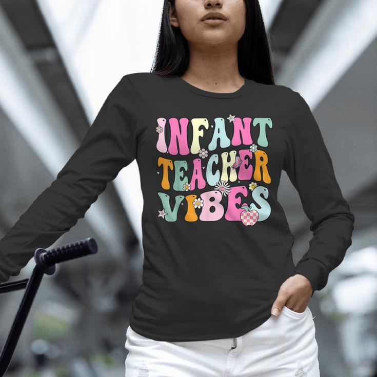 Retro Infant Teacher Vibes Women Daycare Teacher Women Long Sleeve T-Shirt, gift for family, gift for coworker Retro Infant Teacher Vibes Women Daycare Teacher Women Long Sleeve T-Shirt, gift for family, gift for coworker