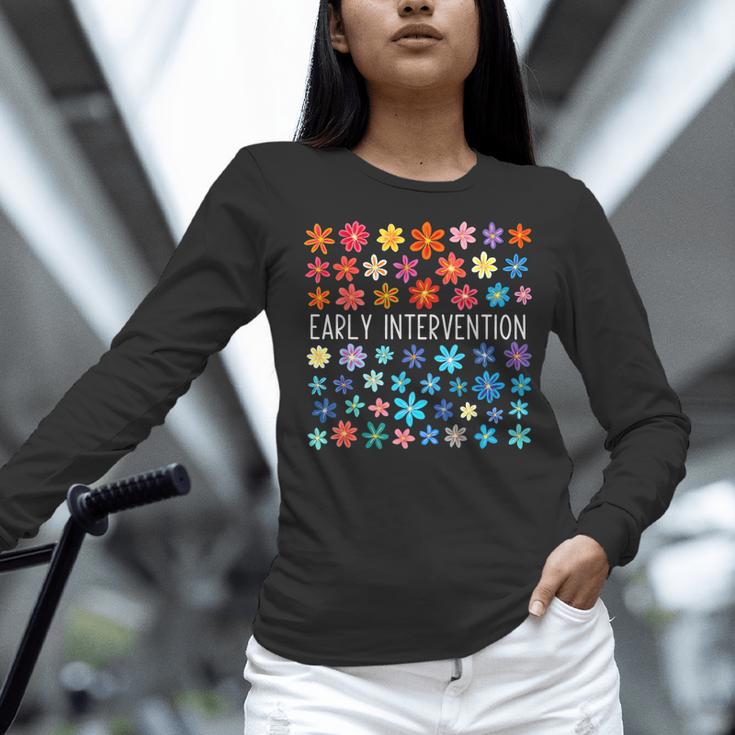 Retro Wildflower Early Intervention Teacher Interventionist Women Long Sleeve T-Shirt, gift for family, gift for coworker Retro Wildflower Early Intervention Teacher Interventionist Women Long Sleeve T-Shirt, gift for family, gift for coworker