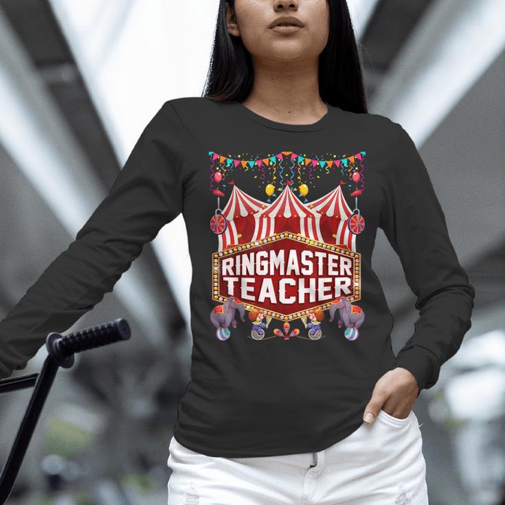 Ringmaster Teacher Costume – Carnival Birthday Style Women Long Sleeve T-Shirt, gift for family, gift for coworker