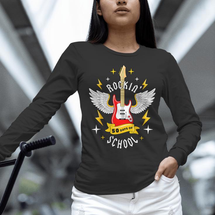 Rockin 50 Days Of School 50th Day Of School Teacher Student Men Women Girls Kids Women Long Sleeve T-Shirt, gift for family, gift for coworker