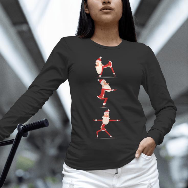 Santa Yoga Poses For Yogi Teacher Christmas Yoga Poses Women Long Sleeve T-Shirt, gift for family, gift for coworker Santa Yoga Poses For Yogi Teacher Christmas Yoga Poses Women Long Sleeve T-Shirt, gift for family, gift for coworker