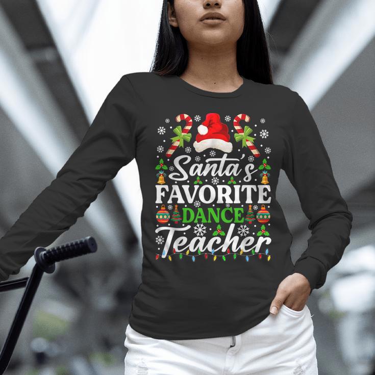 Santa's Favorite Dance Teacher Shirt Christmas Pajama Women Long Sleeve T-Shirt, gift for family, gift for coworker Santa's Favorite Dance Teacher Shirt Christmas Pajama Women Long Sleeve T-Shirt, gift for family, gift for coworker